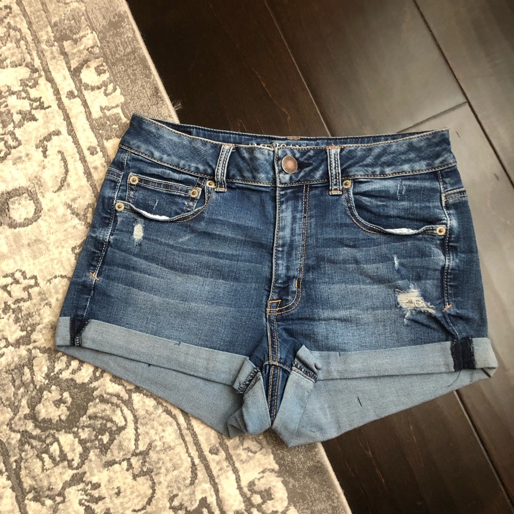 American Eagle Super Stretch Denim Shorts Sz 8